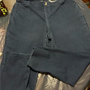 Terra & Sky Men's Slim Straight Jeans in Dark Blue